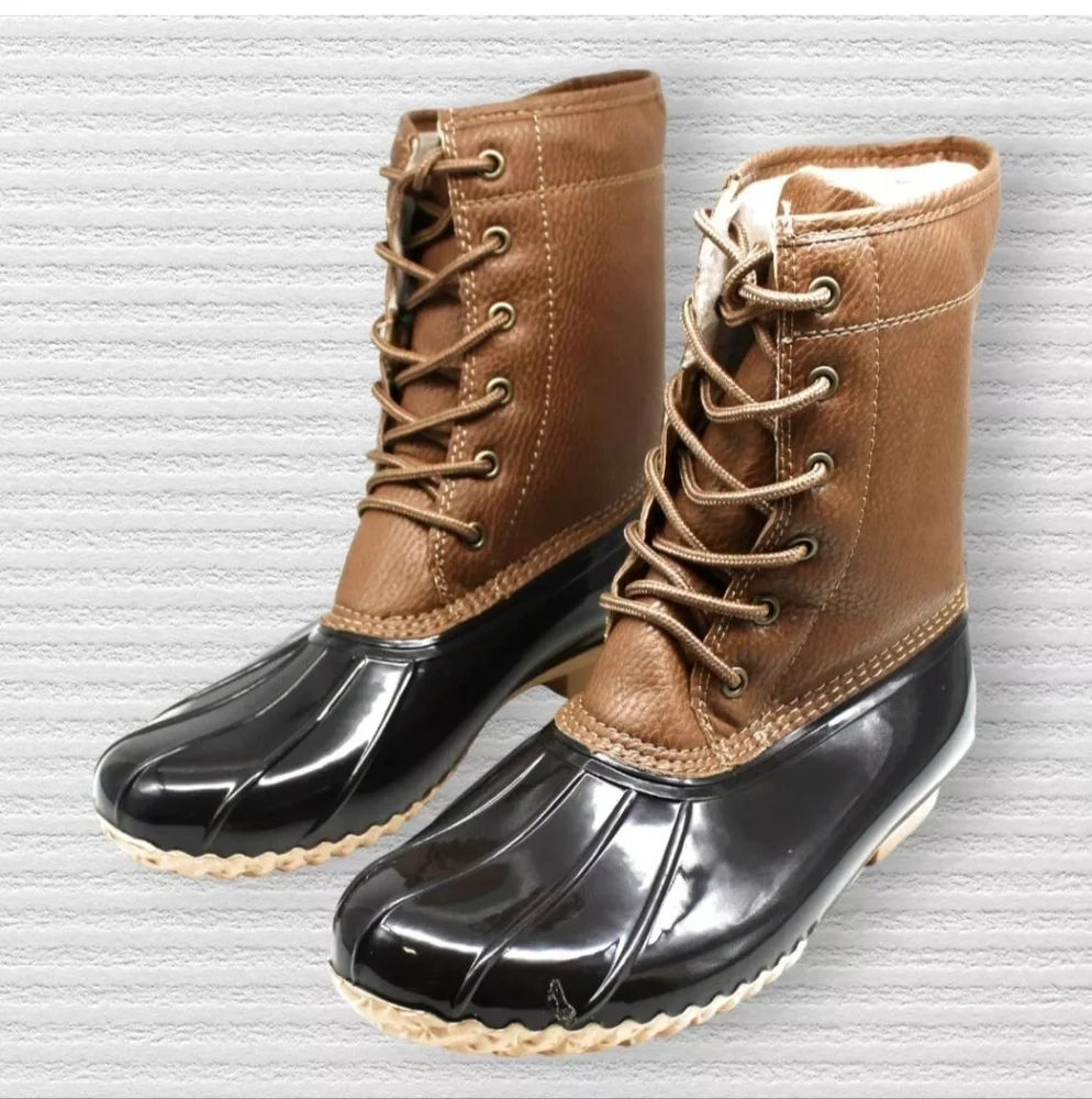JBU by Jambu Maplewood Waterproof Mid-Calf Boot Navy blk/Tan 7 NEW